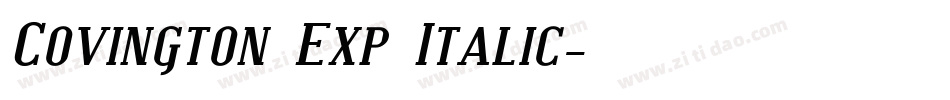 Covington Exp Italic字体转换
